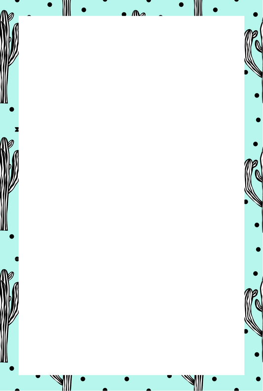 Cactus Polka Dot Tear Away Notepad