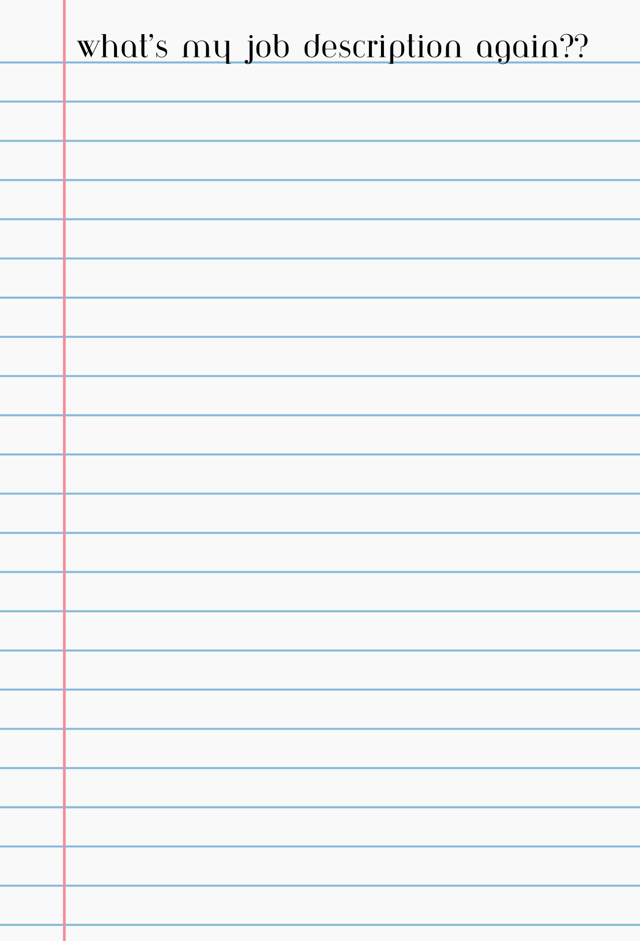 What's My Job Description? Tear-Away Notepad