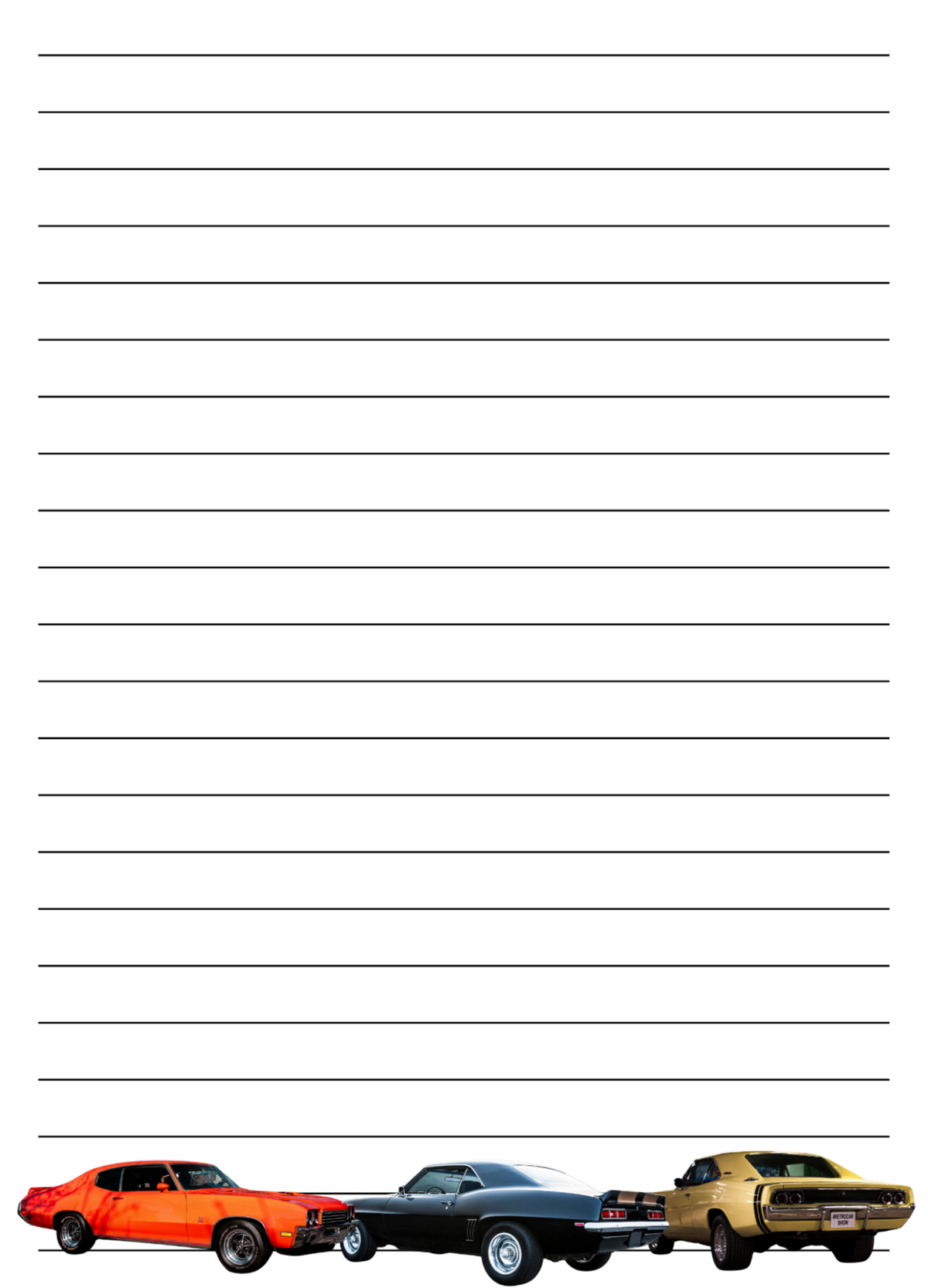 Muscle Car Tear-Away Notepad