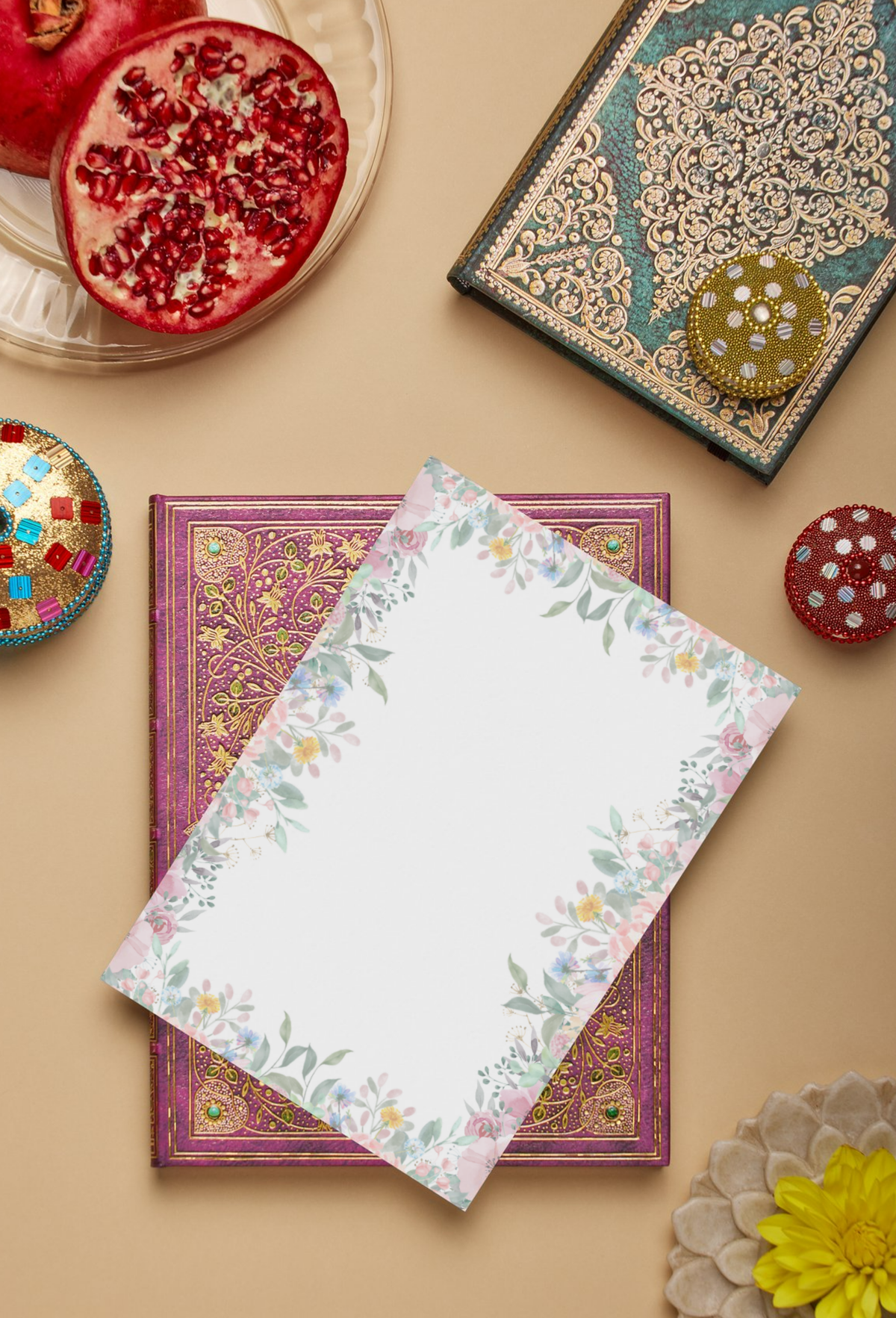 Watercolor Floral Tear-Away Notepad