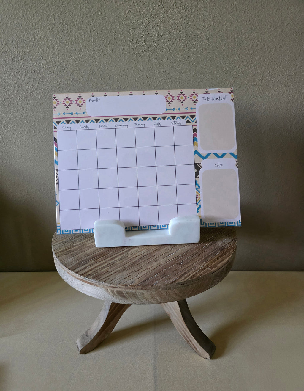 Aztec Tribal Monthly Calendar Pad