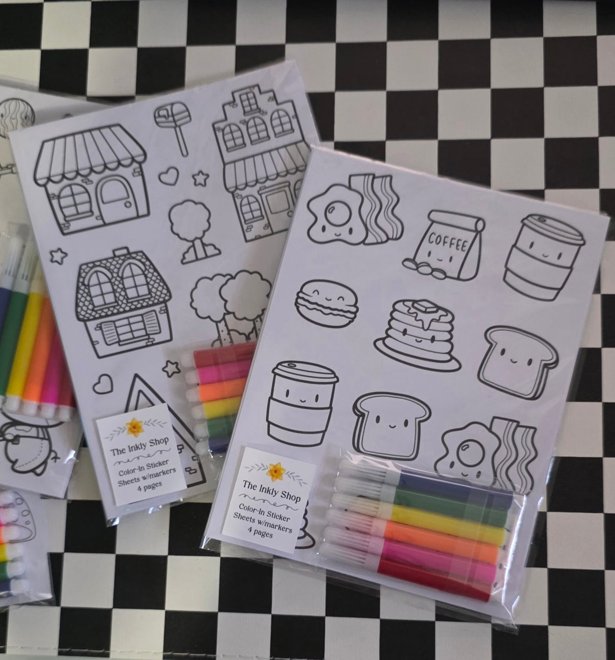 Color-In Sticker Sheets w/Markers
