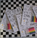 Color-In Sticker Sheets w/Markers