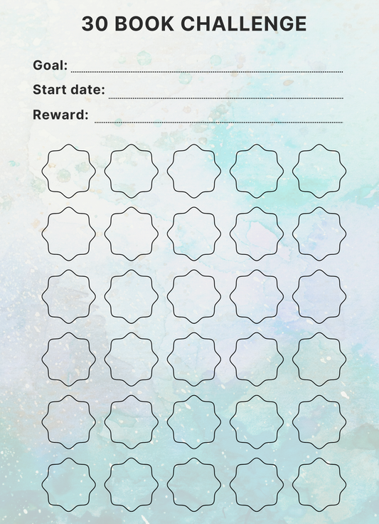 30 Book Challenge Tracker Notepad