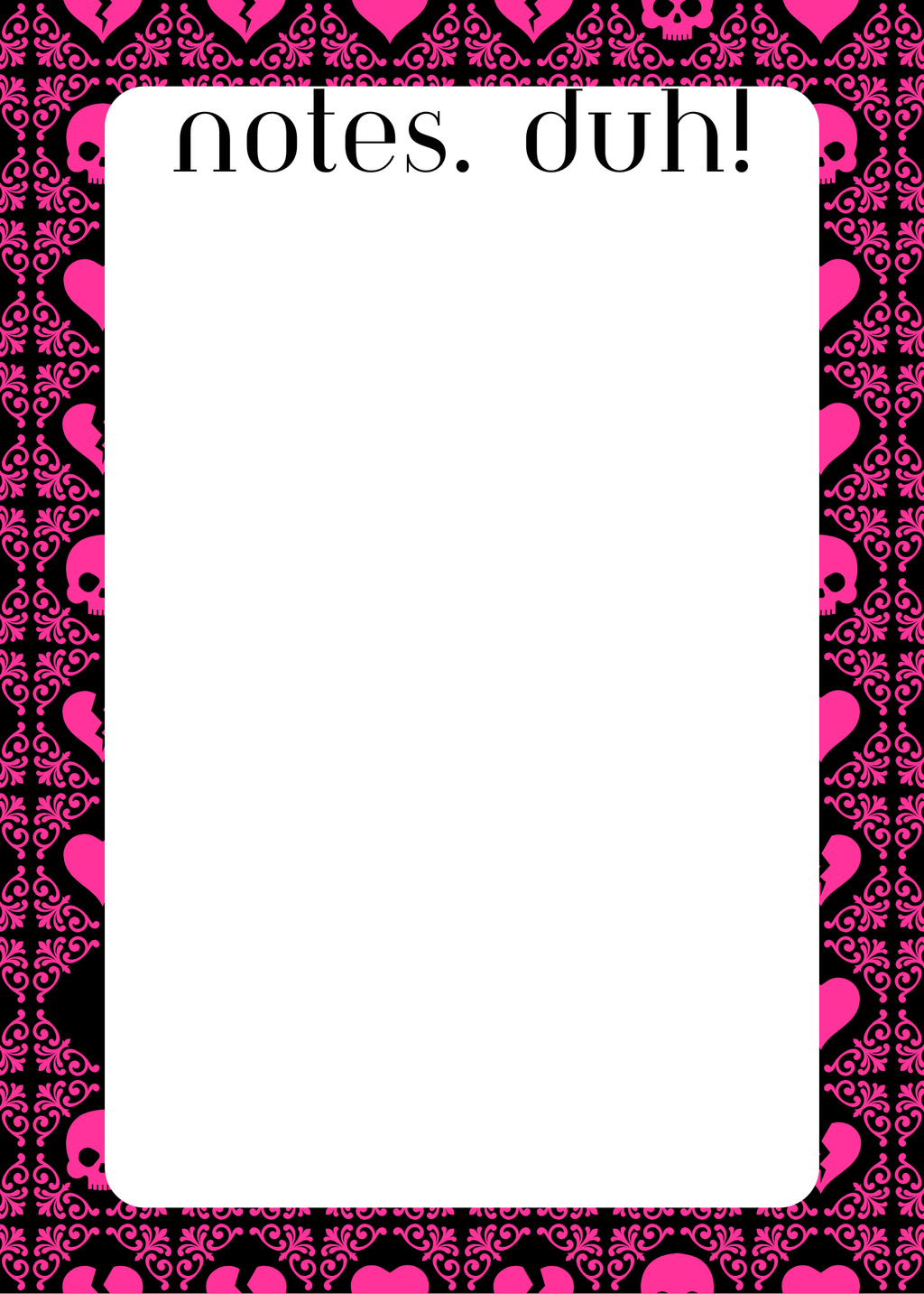 Notes. Duh! Tear-Away Notepad