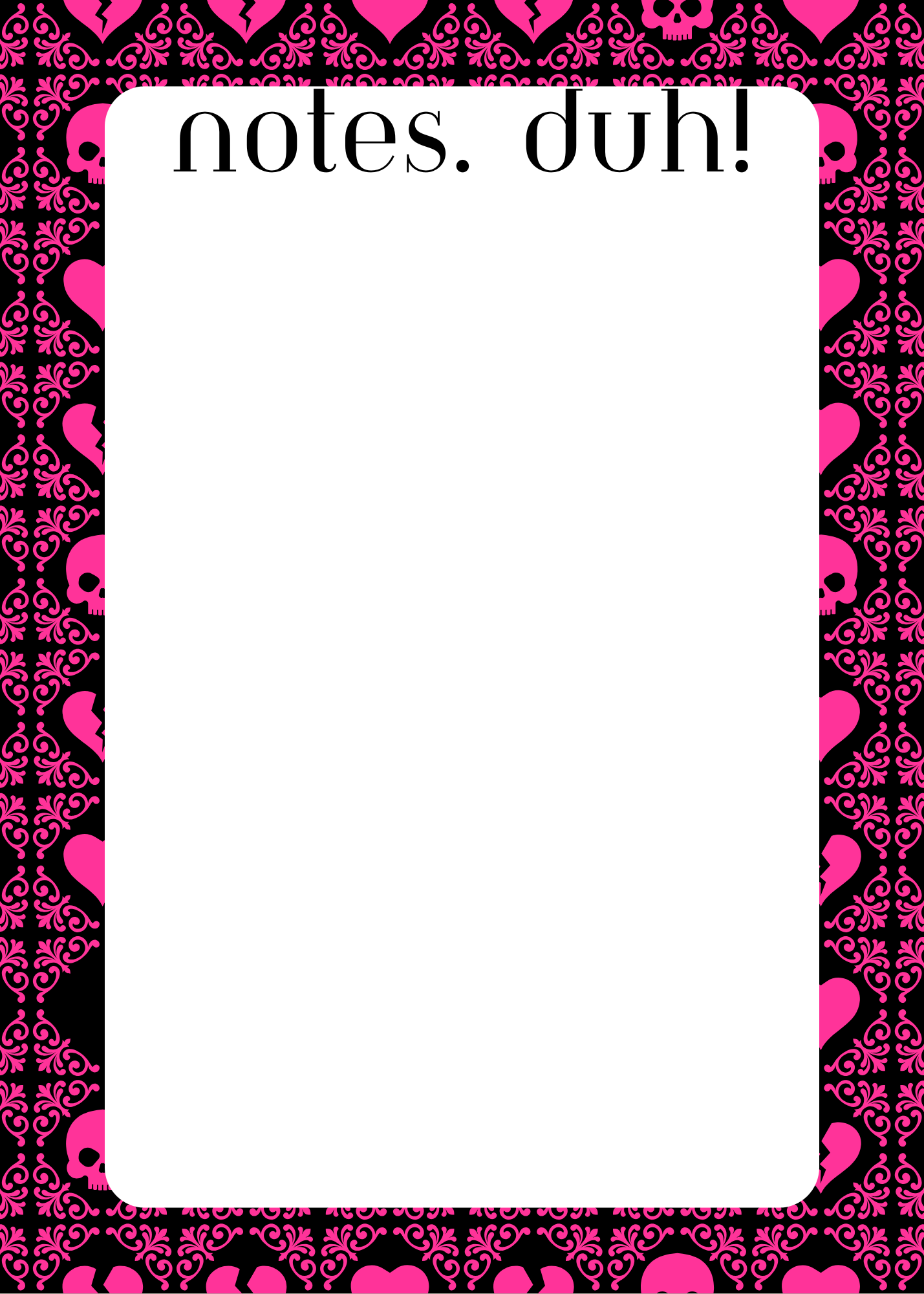Notes. Duh! Tear-Away Notepad