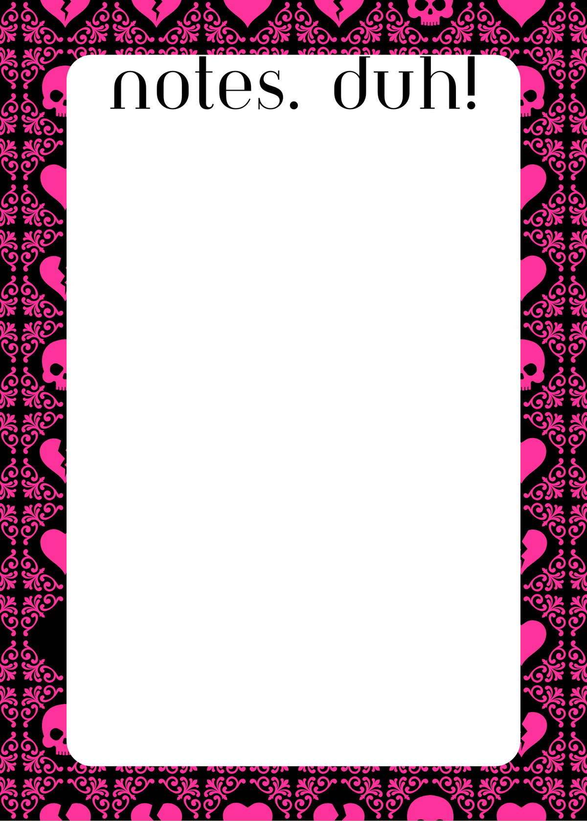 Notes. Duh! Tear-Away Notepad