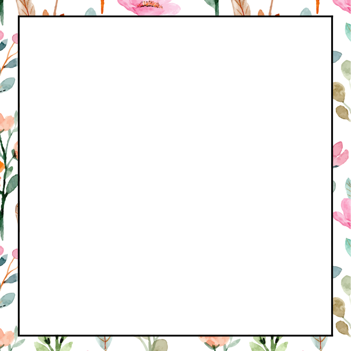 Floral Border Tear-Away Notepad & Sticky Notes