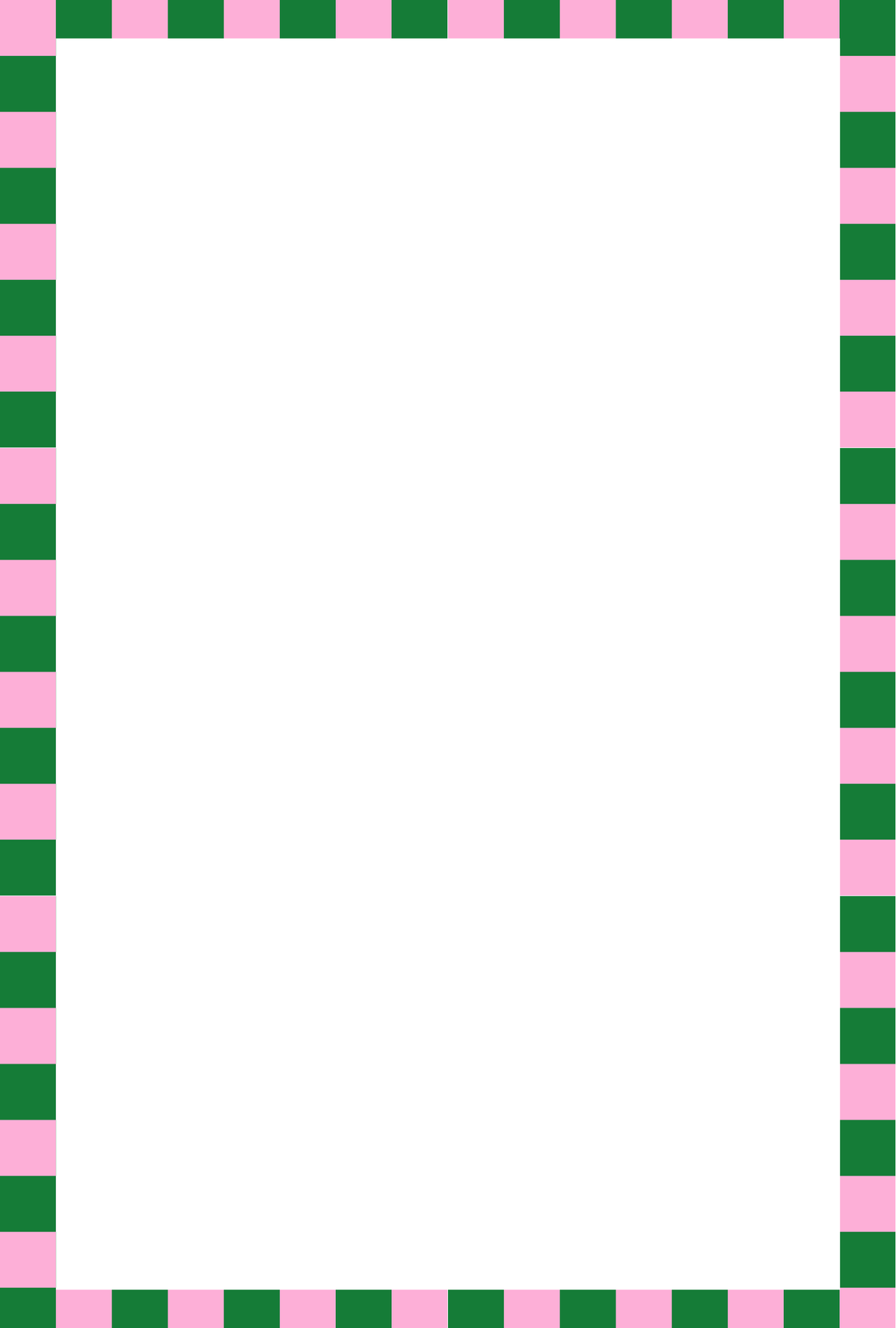 Pink & Green Checker Tear Away Notepad