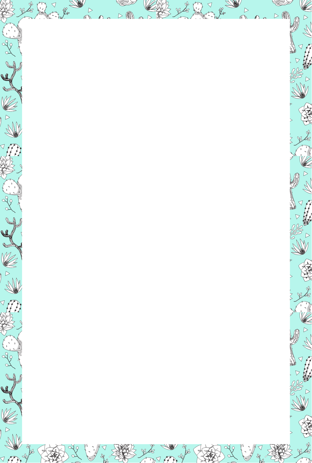 Mint Cactus Tear Away Notepad