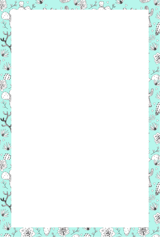 Mint Cactus Tear Away Notepad