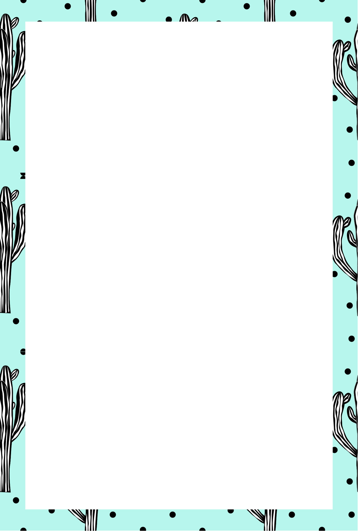 Cactus Polka Dot Tear Away Notepad
