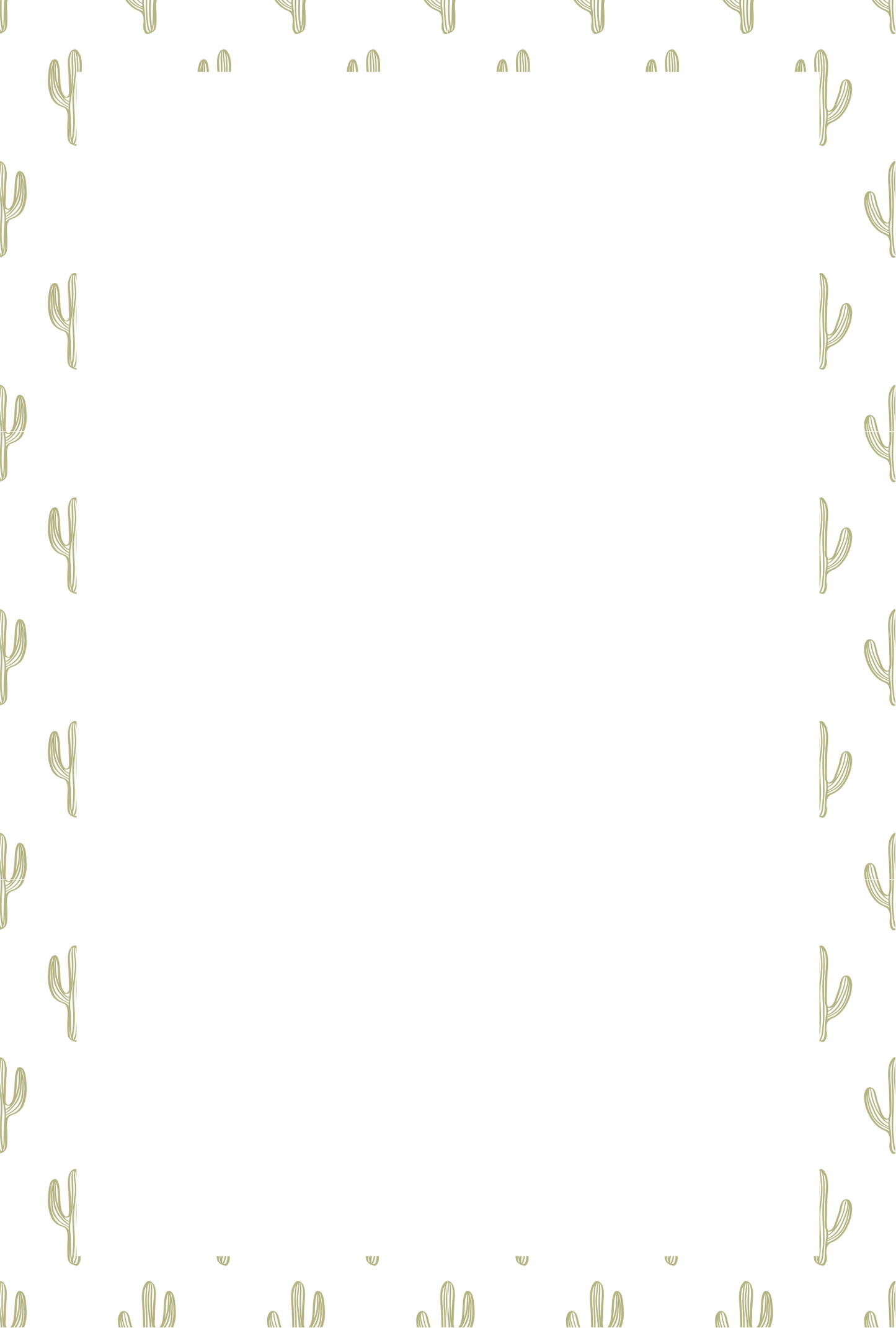 Minimalist Cactus Tear Away Notepad