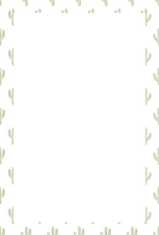 Minimalist Cactus Tear Away Notepad