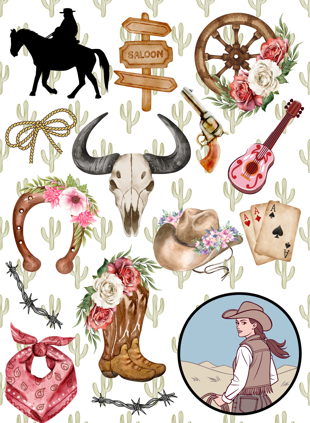 Colorful Western Boho Kindle Insert – Printed