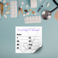 Vital Sign Sticky Notes