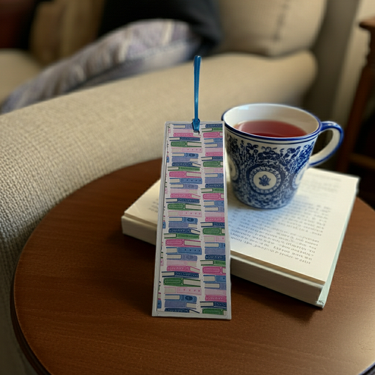 Colorful Stacked Books Bookmark