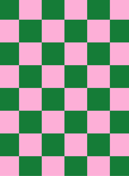 Pink & Green Checkerboard Kindle Insert – Printed