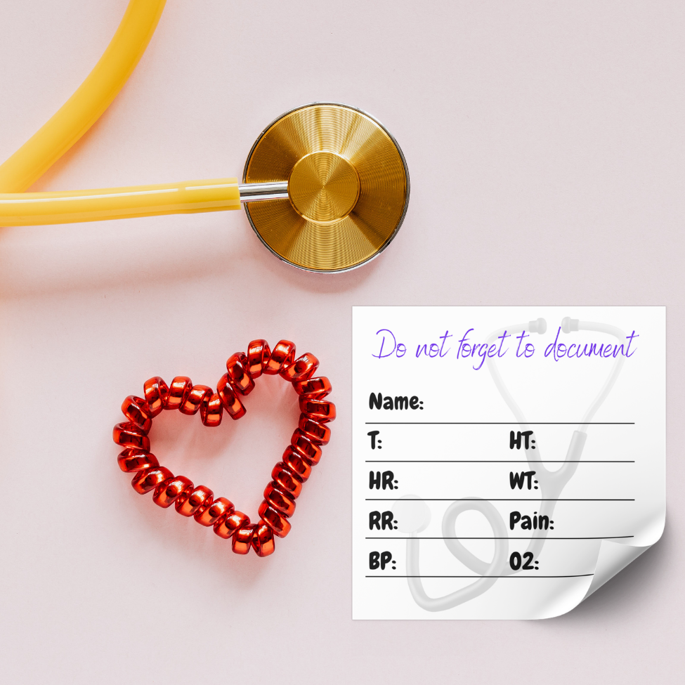 Vital Sign Sticky Notes