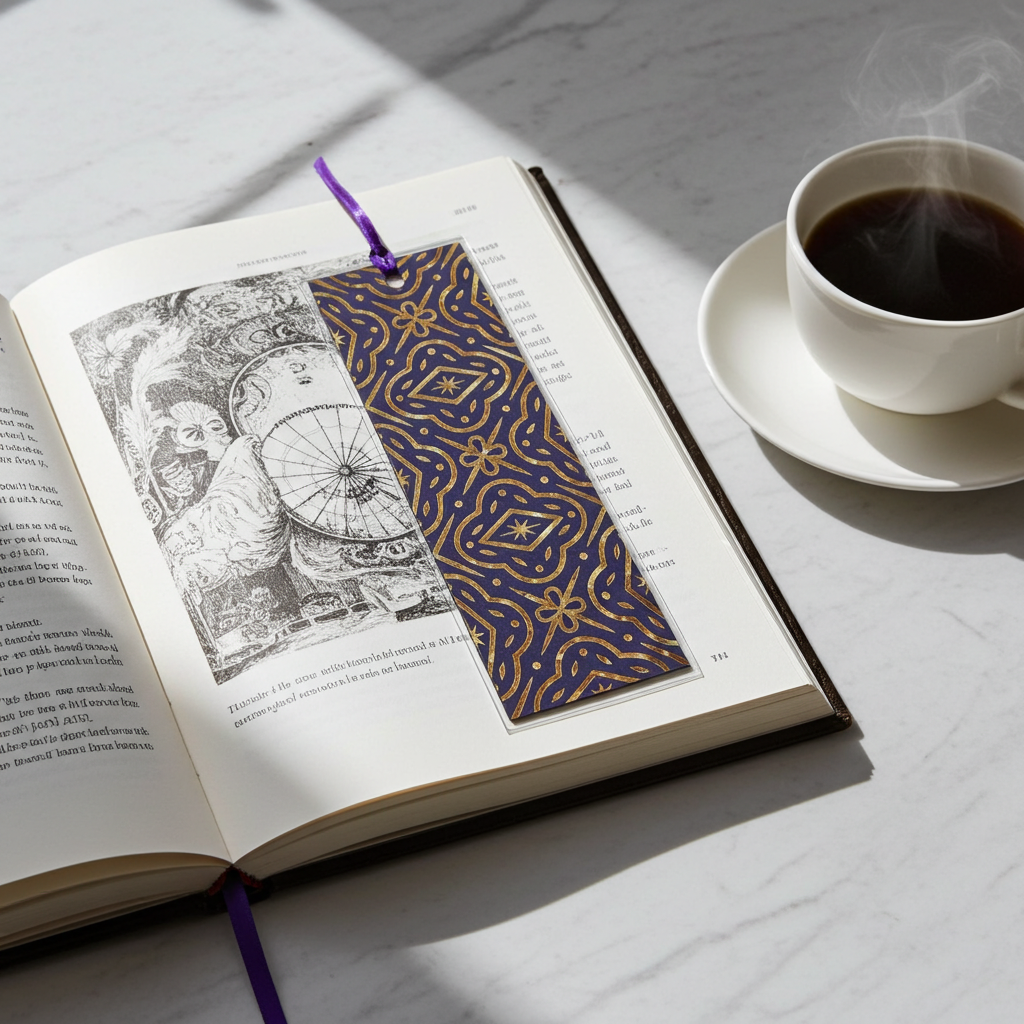 Purple & Gold Medallion Bookmark