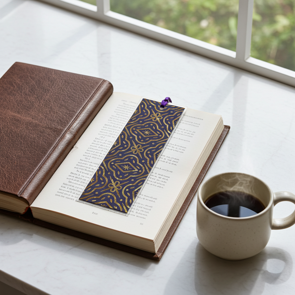 Purple & Gold Medallion Bookmark