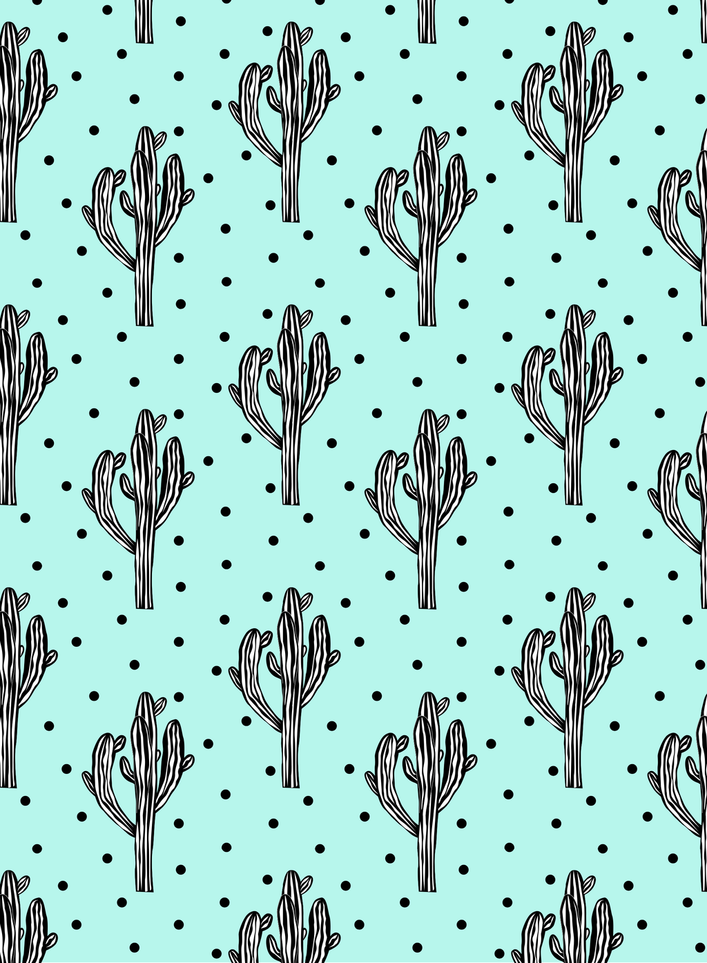 Cactus Polka Dot Kindle Insert – Printed