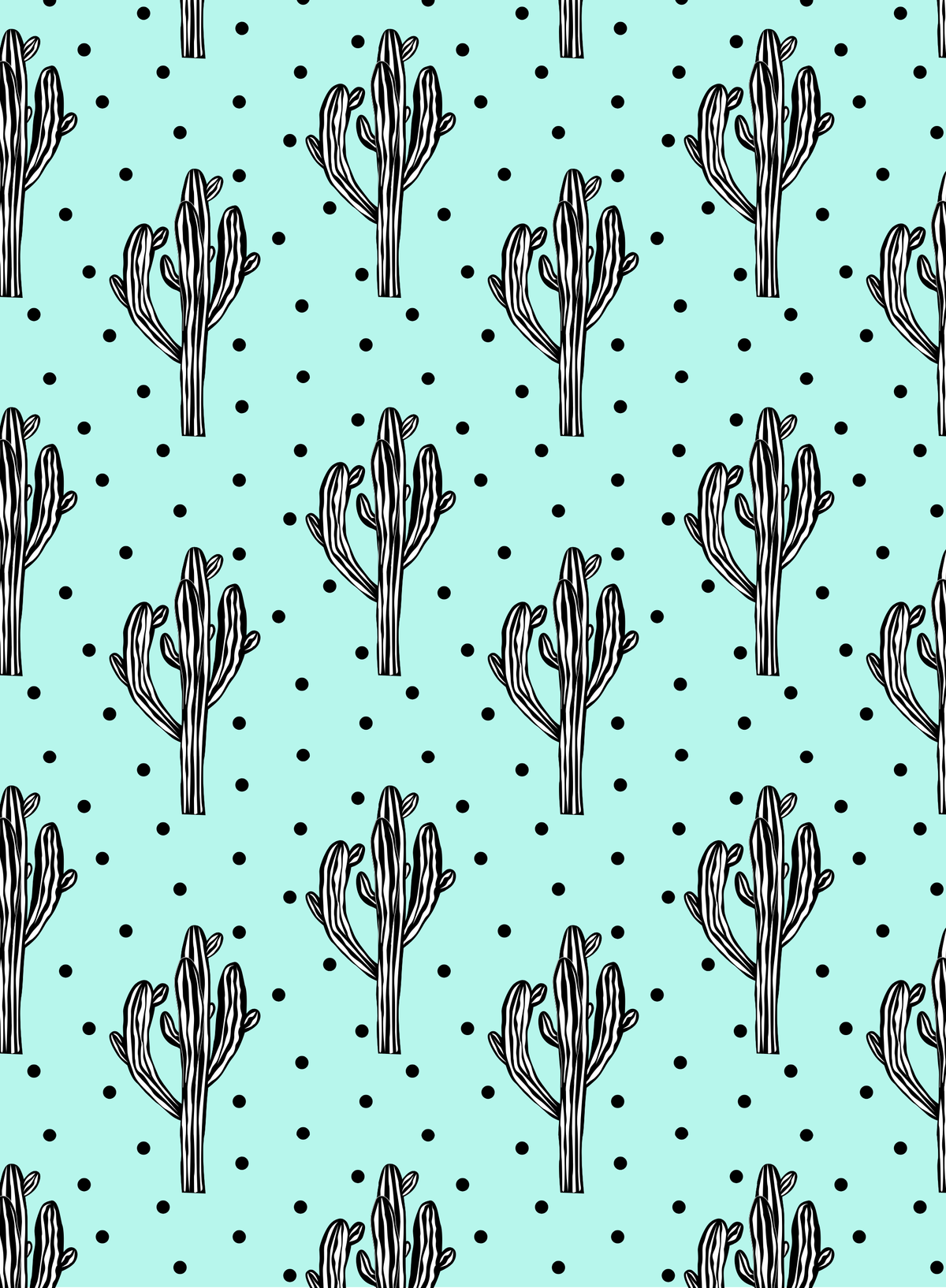 Cactus Polka Dot Kindle Insert – Digital Download