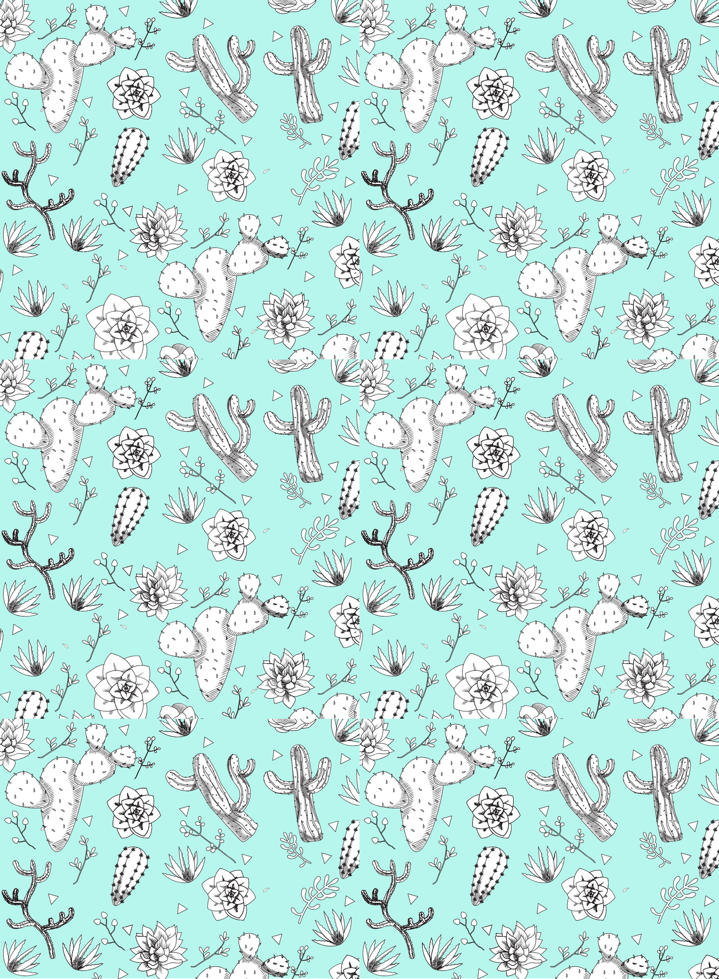 Mint Cactus Kindle Insert – Printed