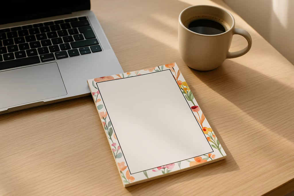 Floral Border Tear-Away Notepad