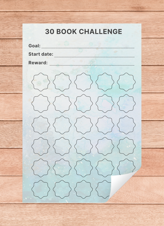 30 Book Challenge Tracker Notepad