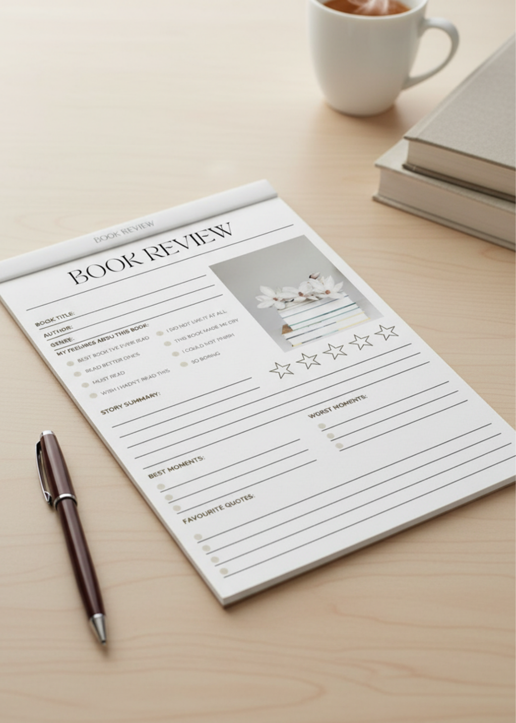 Book Review Tear-Away Notepad