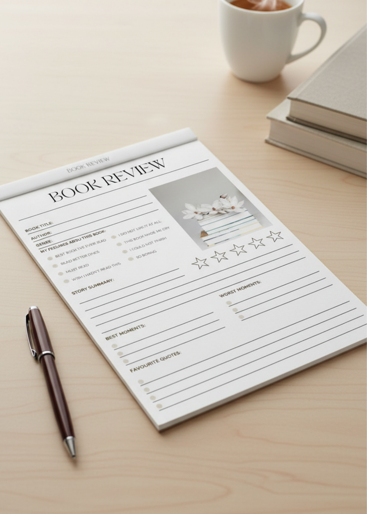 Book Review Tear-Away Notepad
