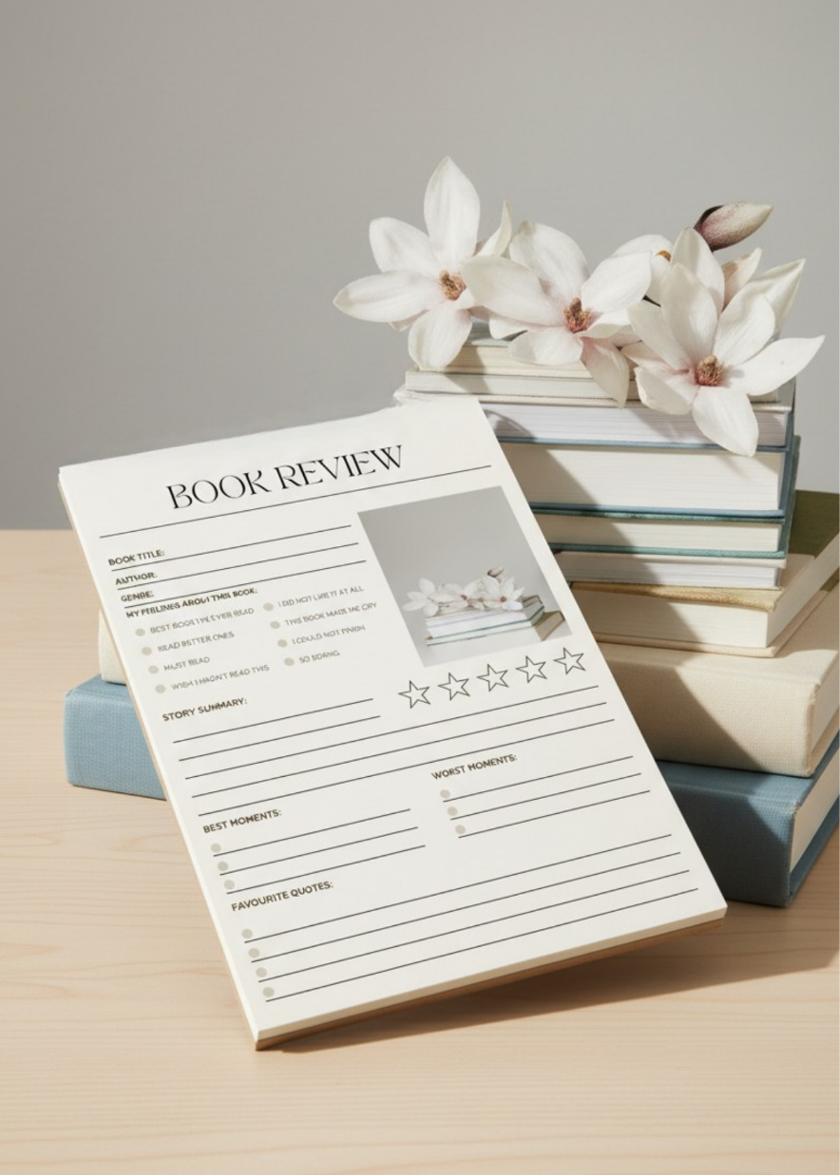 Book Review Tear-Away Notepad
