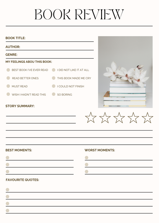 Book Review Notepad 5x7