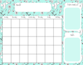 Mint Cactus Calendar Pad