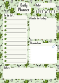 Desert Skull & Cactus In Color Daily Planner Notepad