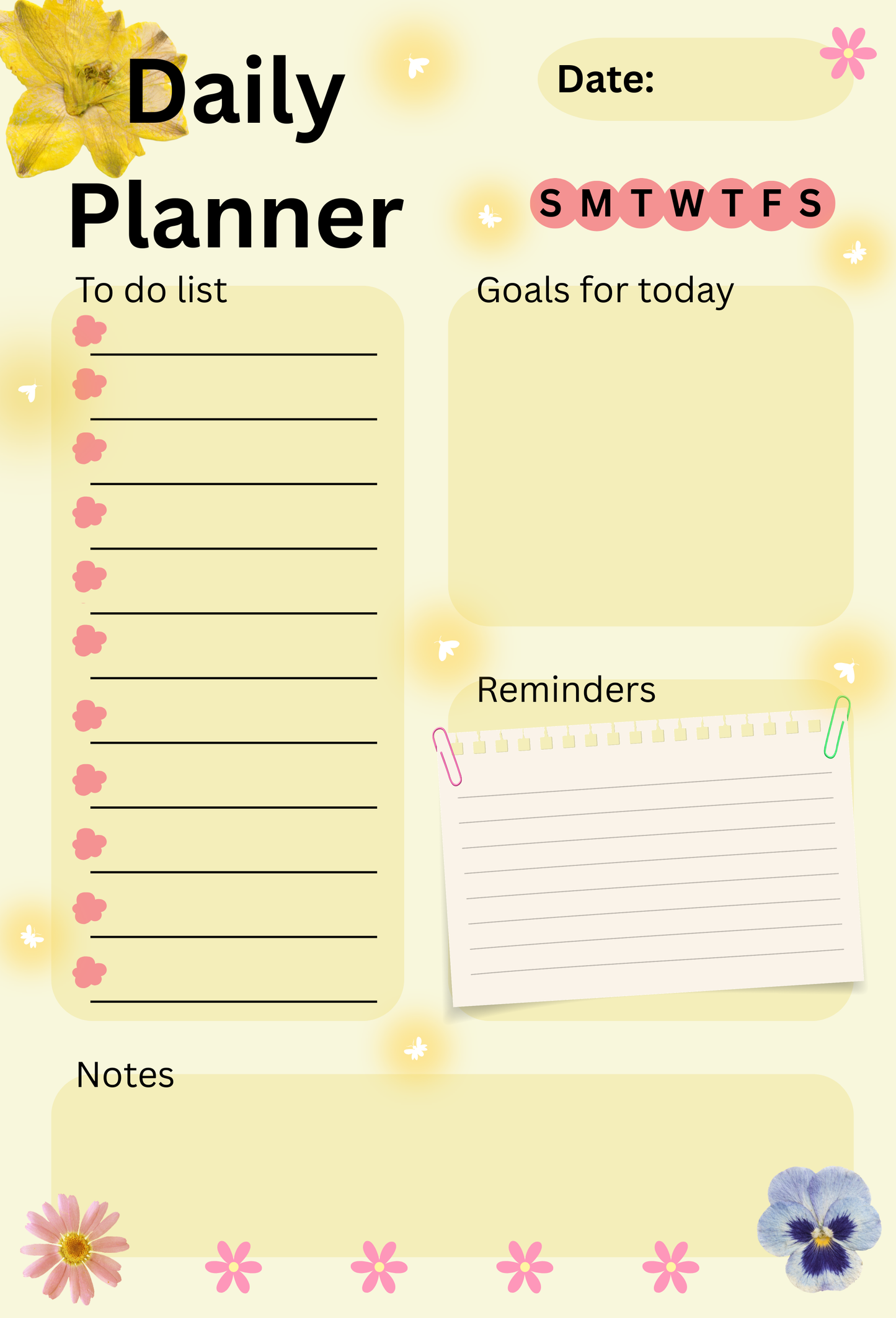 Fireflies Daily Planner Notepad