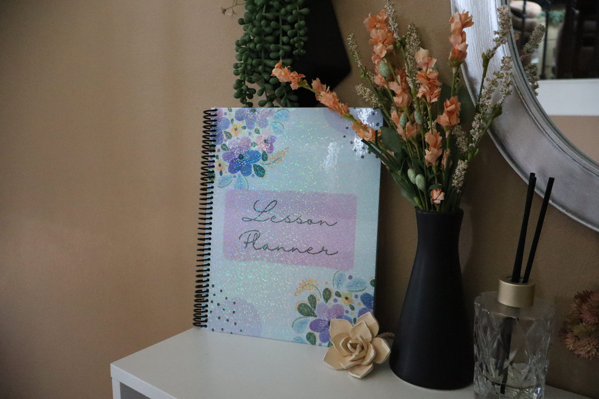 Floral Lesson Planner front cover lifestyle shot