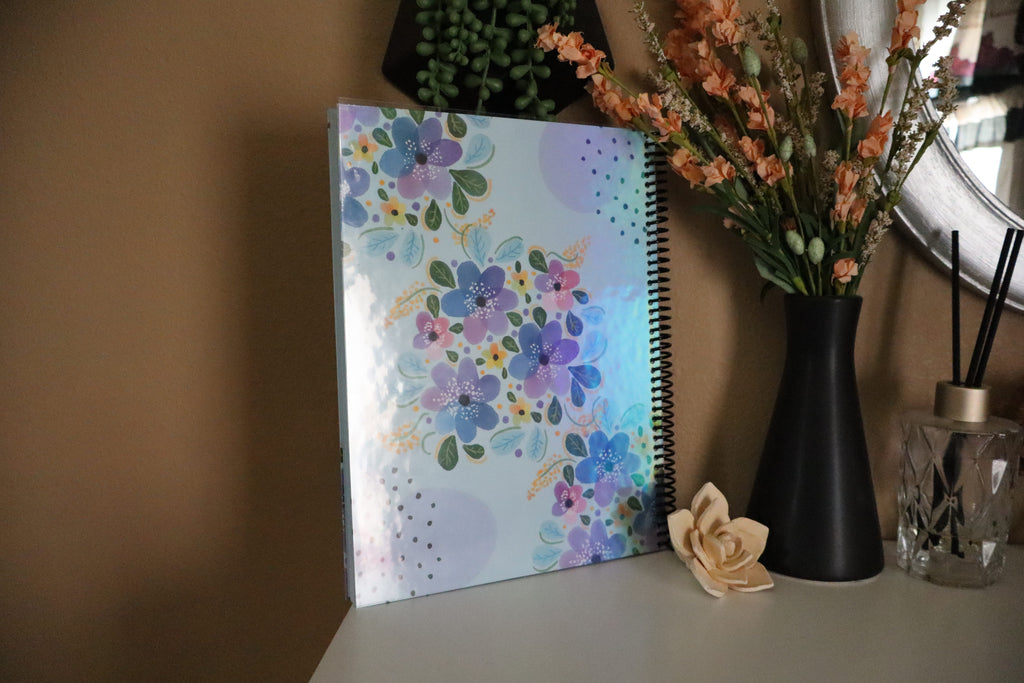 Floral Lesson Planner cover with vase styling
