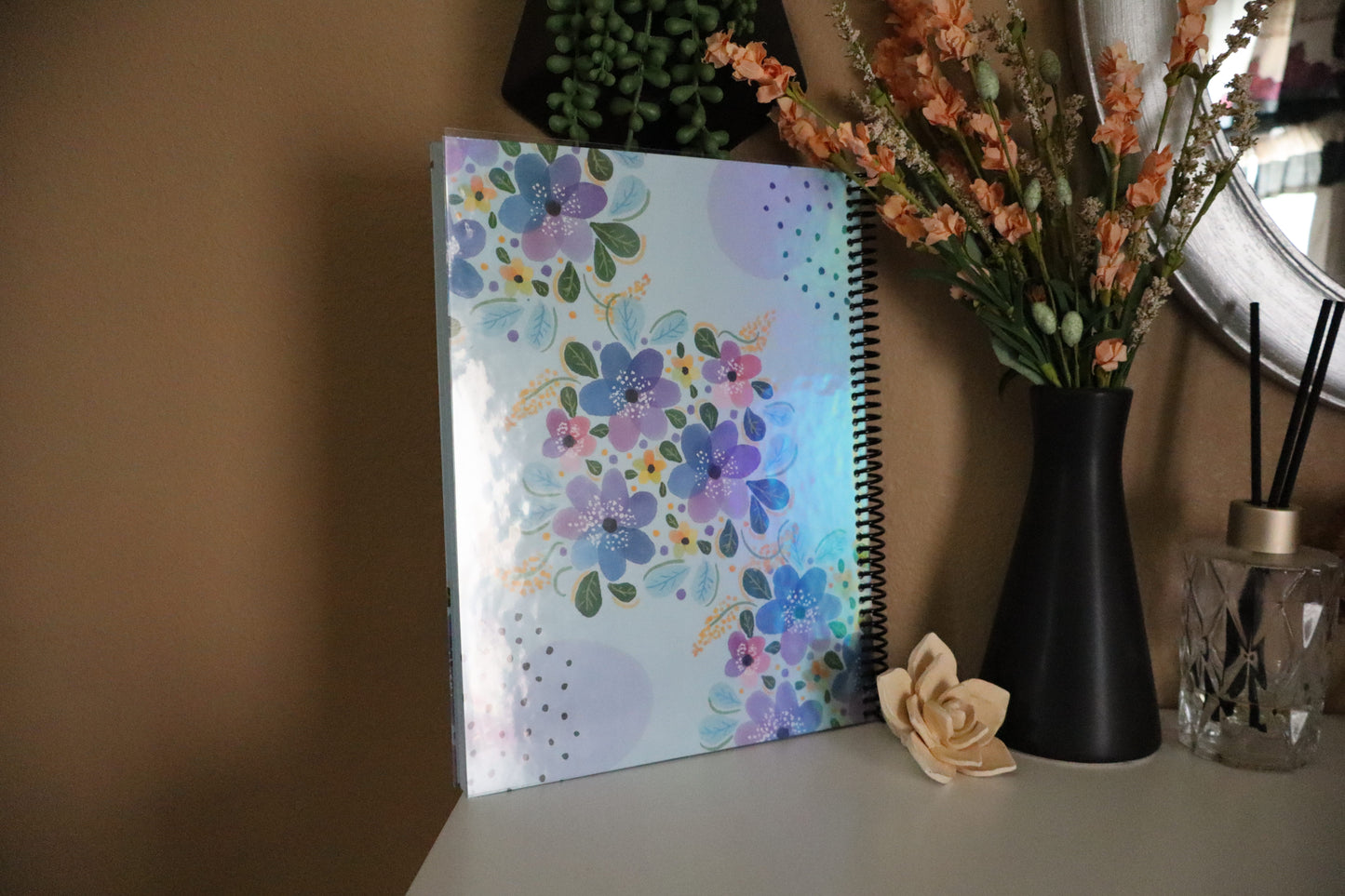 Floral Lesson Planner cover with vase styling