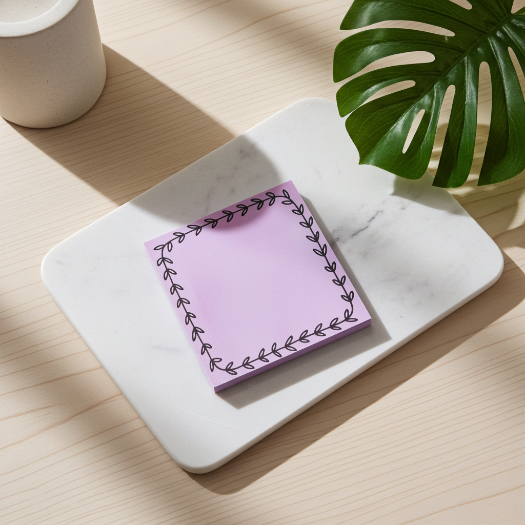 Pink Vine 3"x3" Notepad