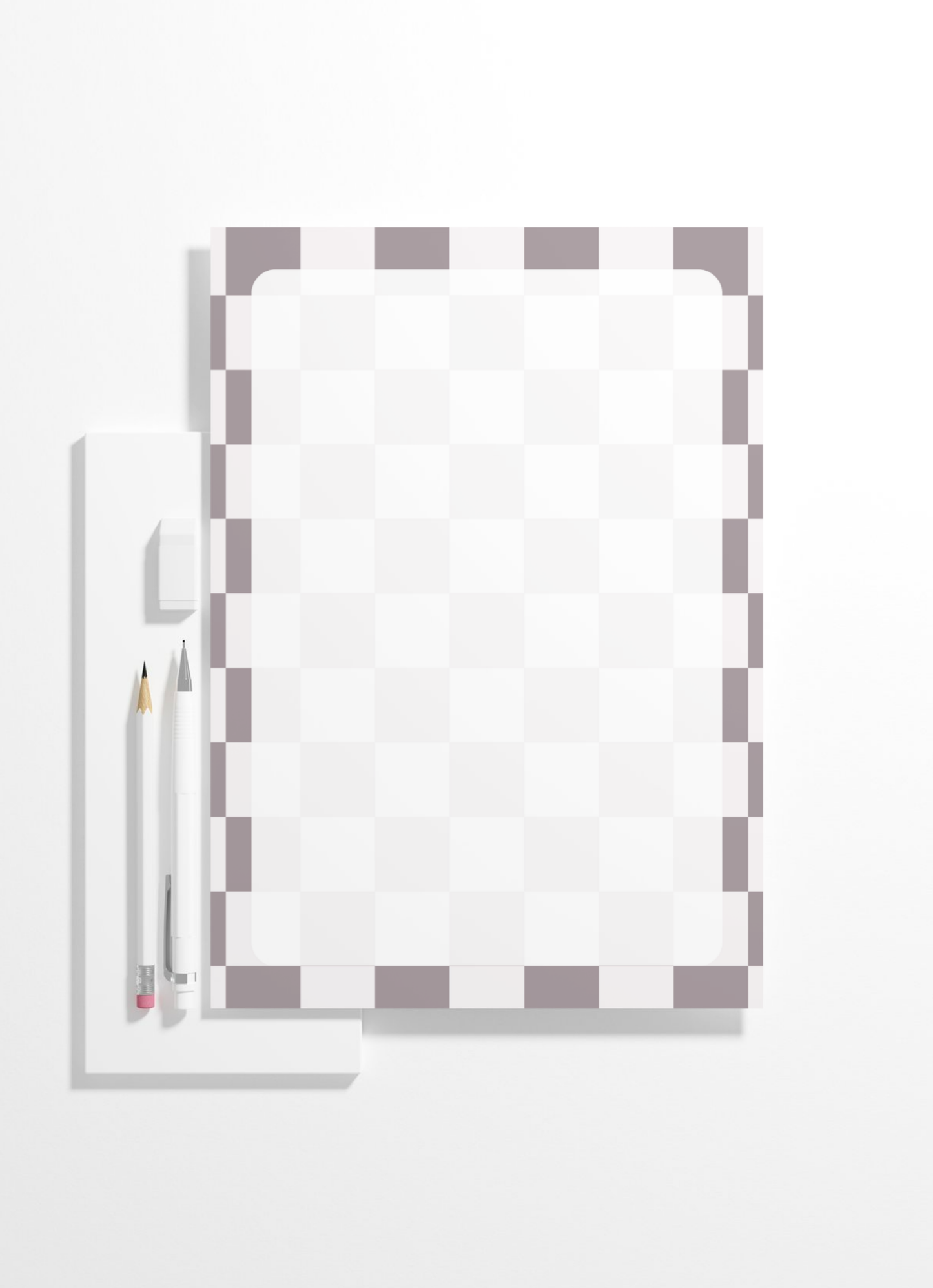 Gray Checkerboard Tear-Away Notepad