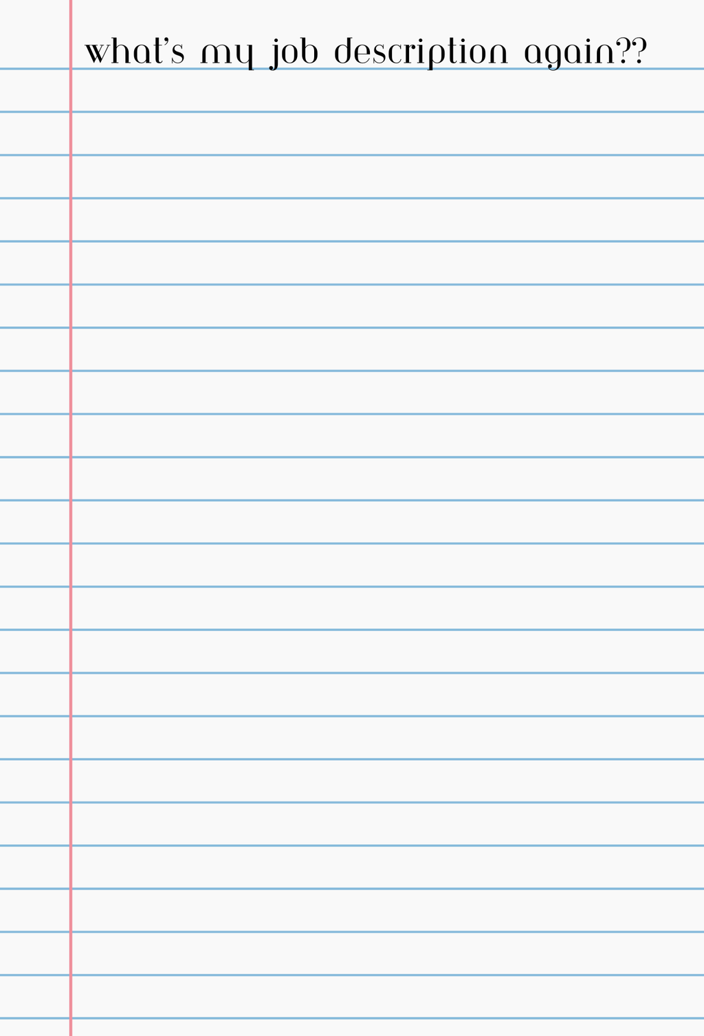 What's My Job Description? Tear-Away Notepad
