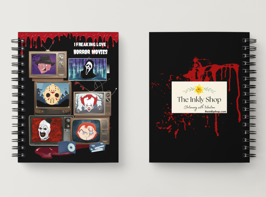 I Freaking Love Horror Movies Notebook