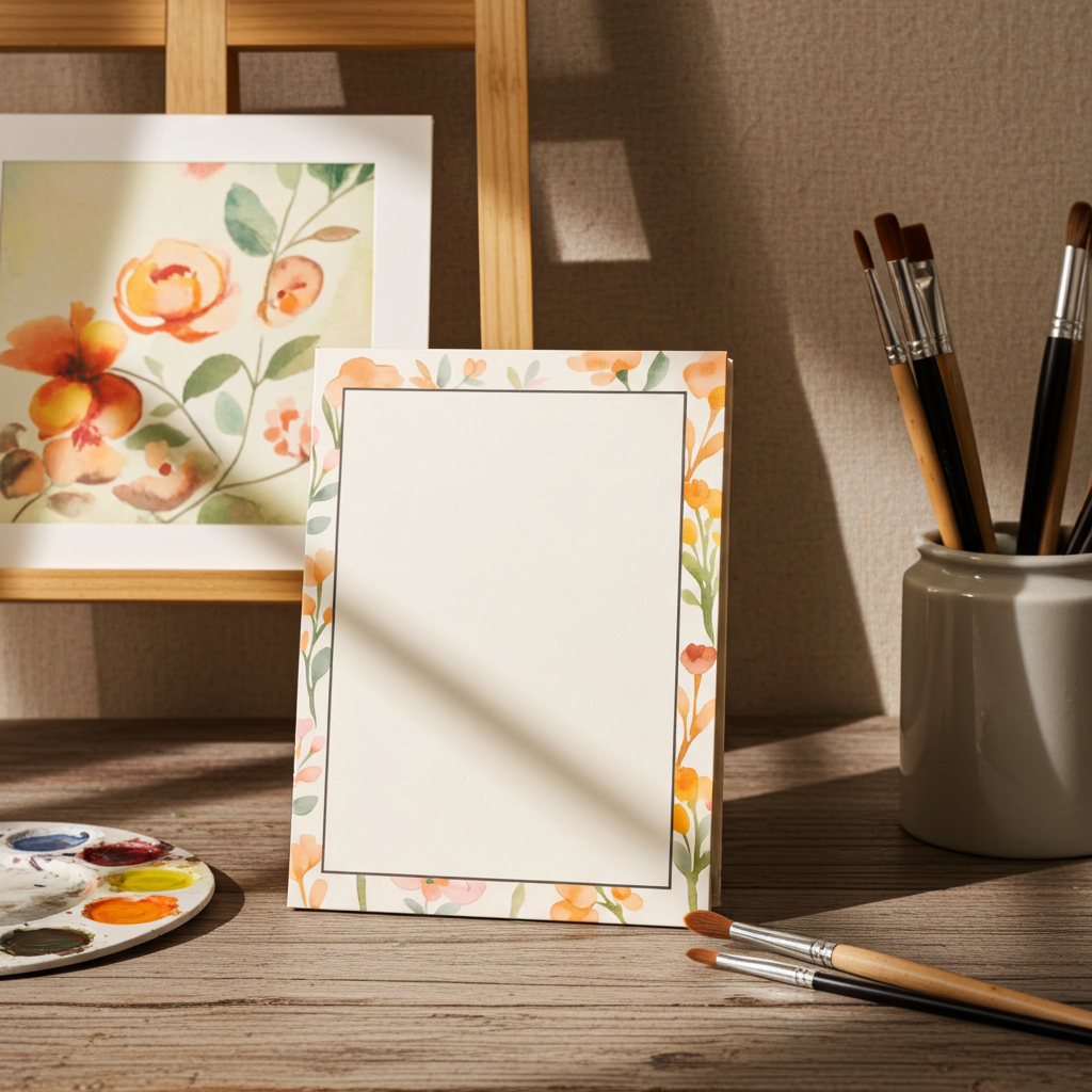 Floral Border Tear-Away Notepad