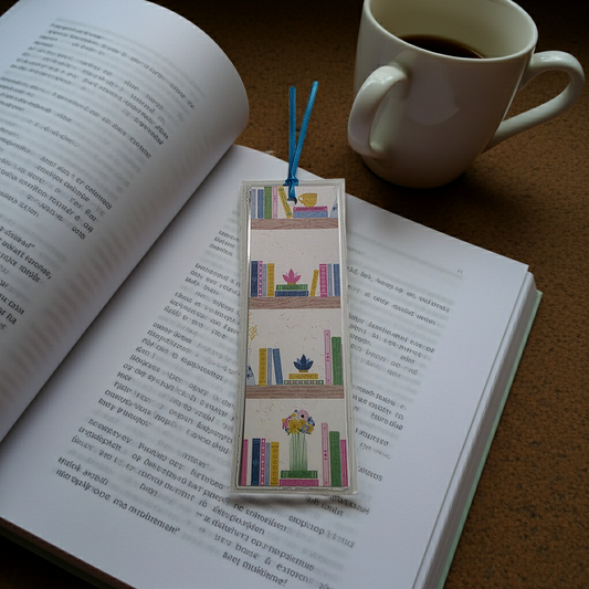 Cozy Bookshelf Bookmark