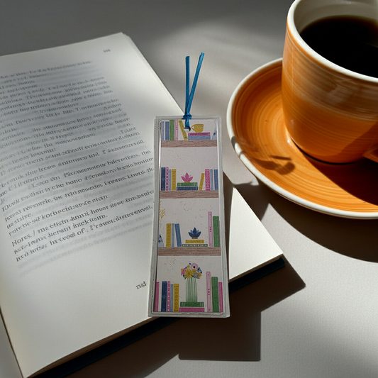 Cozy Bookshelf Bookmark