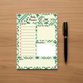 Aztec Daily Planner Notepad Flat Lay