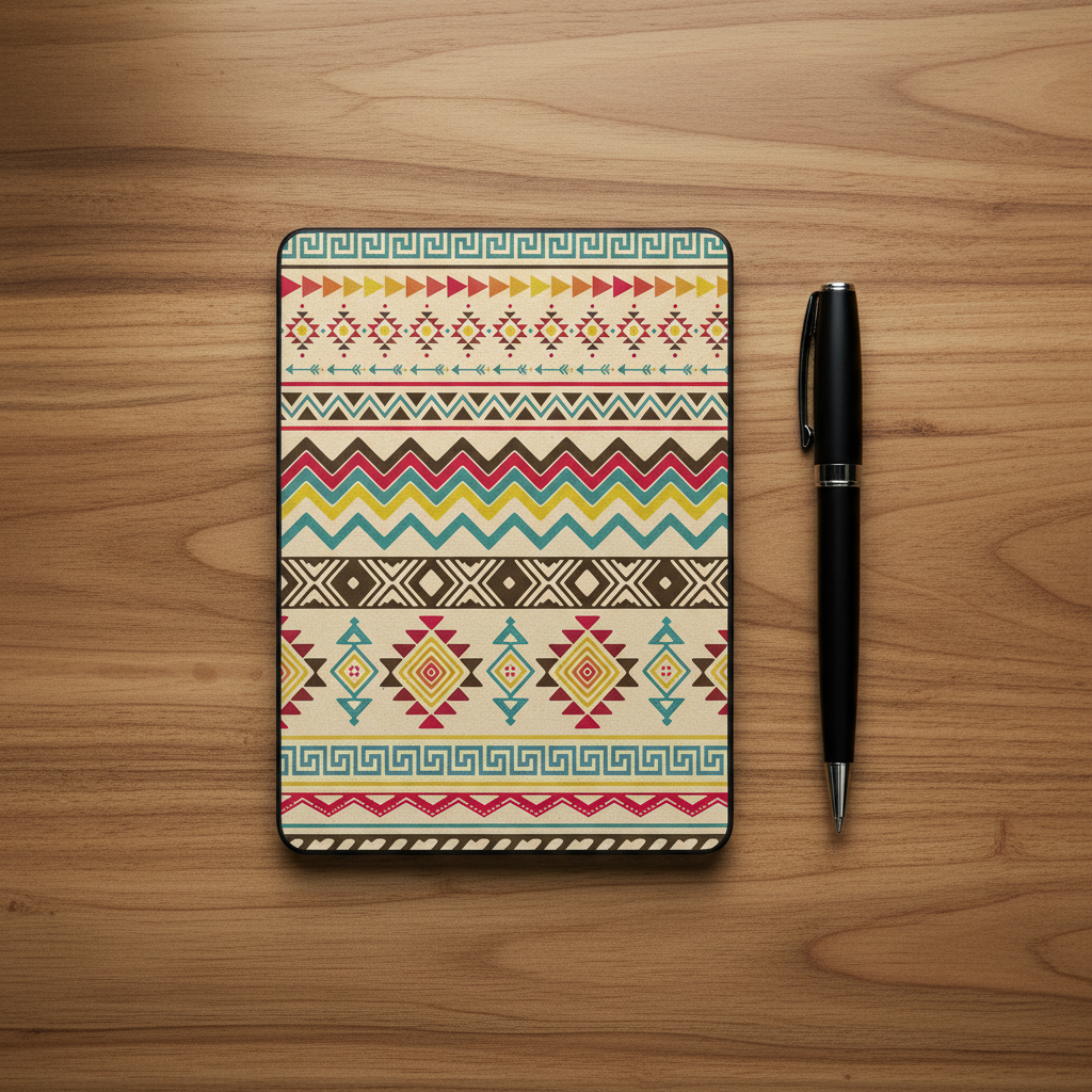 Aztec Tribal Pattern Flat Lay