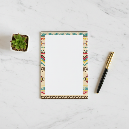 Aztec Tribal Tear Away Notepad Flat Lay